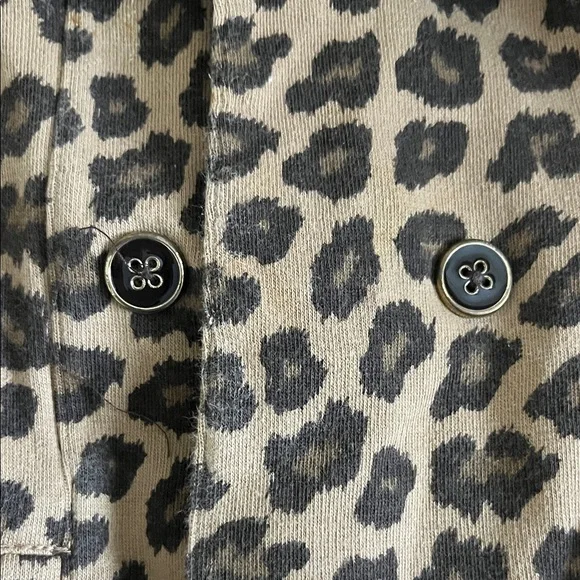 Janie and Jack Brown Leopard Print Pea Coat - Picture 2 of 6
